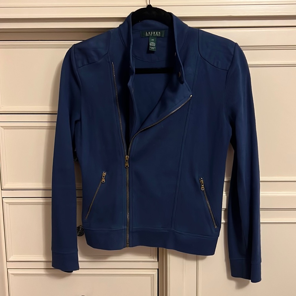 Lauren Ralph Lauren Blue Bomber Jacket - XS
